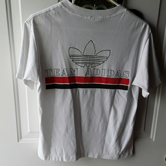 Vintage Team Adidas Trefoil Double Sided Graphic Tee - Picture 4 of 11